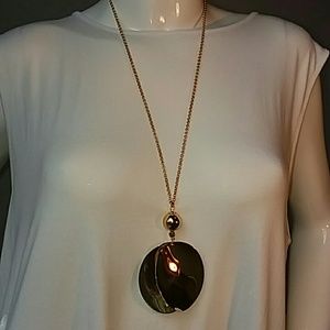 Classic Kate Spade Long Gold Statement Necklace, Lagenlook